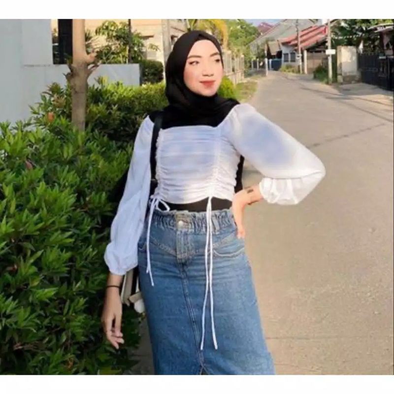 CAROL BLOUSE | CROPTY TOP | BLOUSE ATASAN WANITA SELEBGRAM HITS KEKINIAN