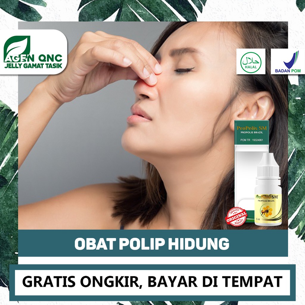 Obat Herbal Polip Hidung, Obat Polip Tetes Hidung, Aman Untuk Anak dan Dewasa Propolis Sm Brazil