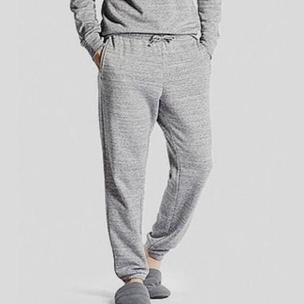 PROMO CELANA JOGGER UNIQLO SWEATPANTS TRAINING FLEECE ORIGINAL - GREY, S TERPERCAYA