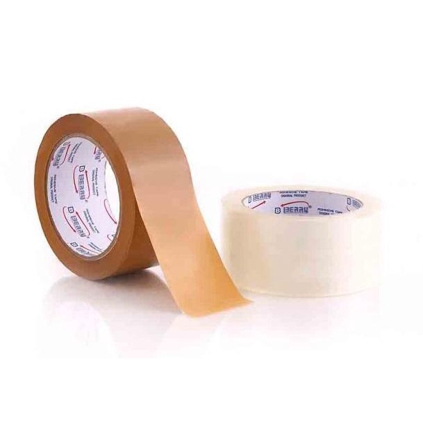 

COD Lakban Coklat Bening Berry Tape / Plakban Isolasi Solatip 2 yard 48 mm