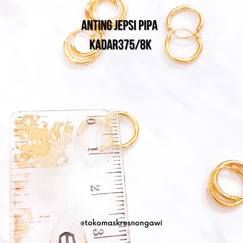 anting emas jepsi pipa kadar 375/8k