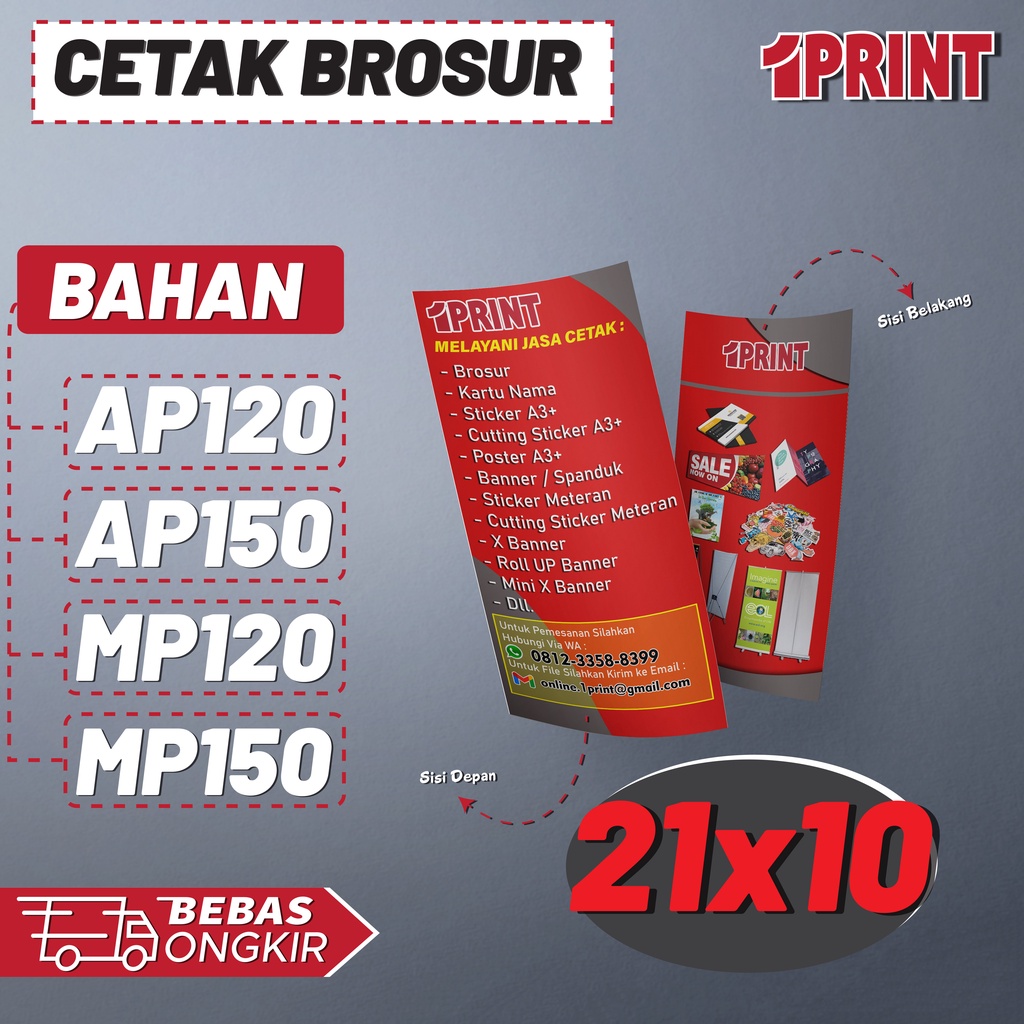 

Print Bosur DL | Cetak Brosur 1/3 A4 | Flayer DL MURAH 1 Sisi / 2 Sisi
