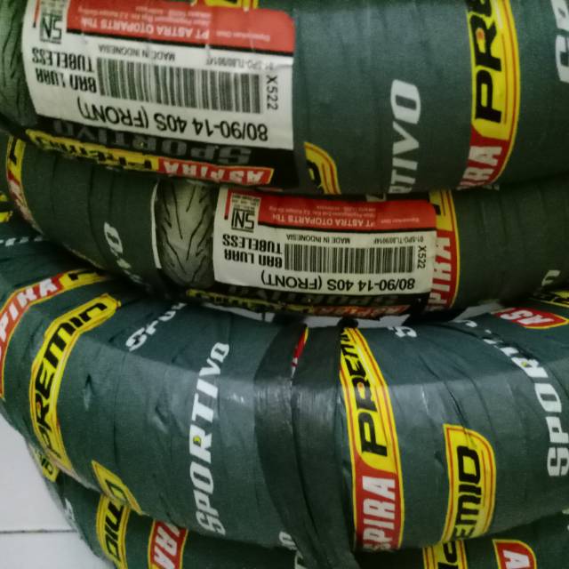 Ban Tubeless depan Aspira Premio Sportivo 80/90-14 for beat f1/esp/vario 110/125/150/scoopy/mio J