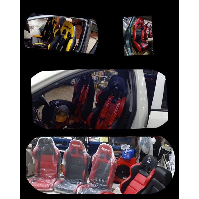 jok terpasang di mobil Honda jazz