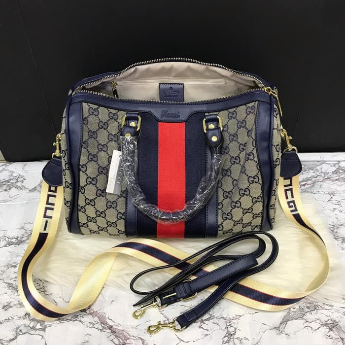 YUK BELI TAS GUCCI SPEADY BAHAN KANVAS DOUBLE STRAP SEMPREM