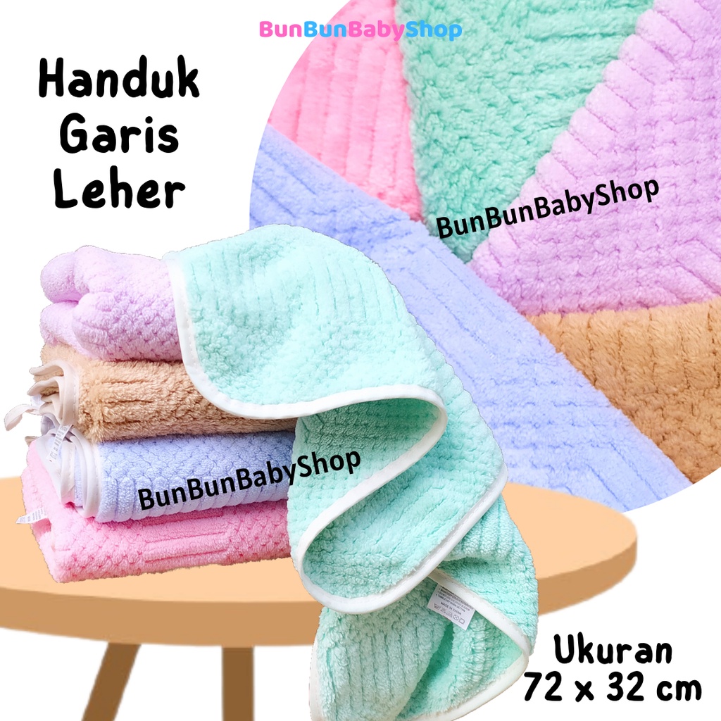 Handuk Bayi Embos Lembut Uk. 83x37cm Beruang Peralatan Mandi Baby New Born Unisex Washlap Bordir Perlengkapan Baru Lahir Anak Murah Travel Perawatan Balita