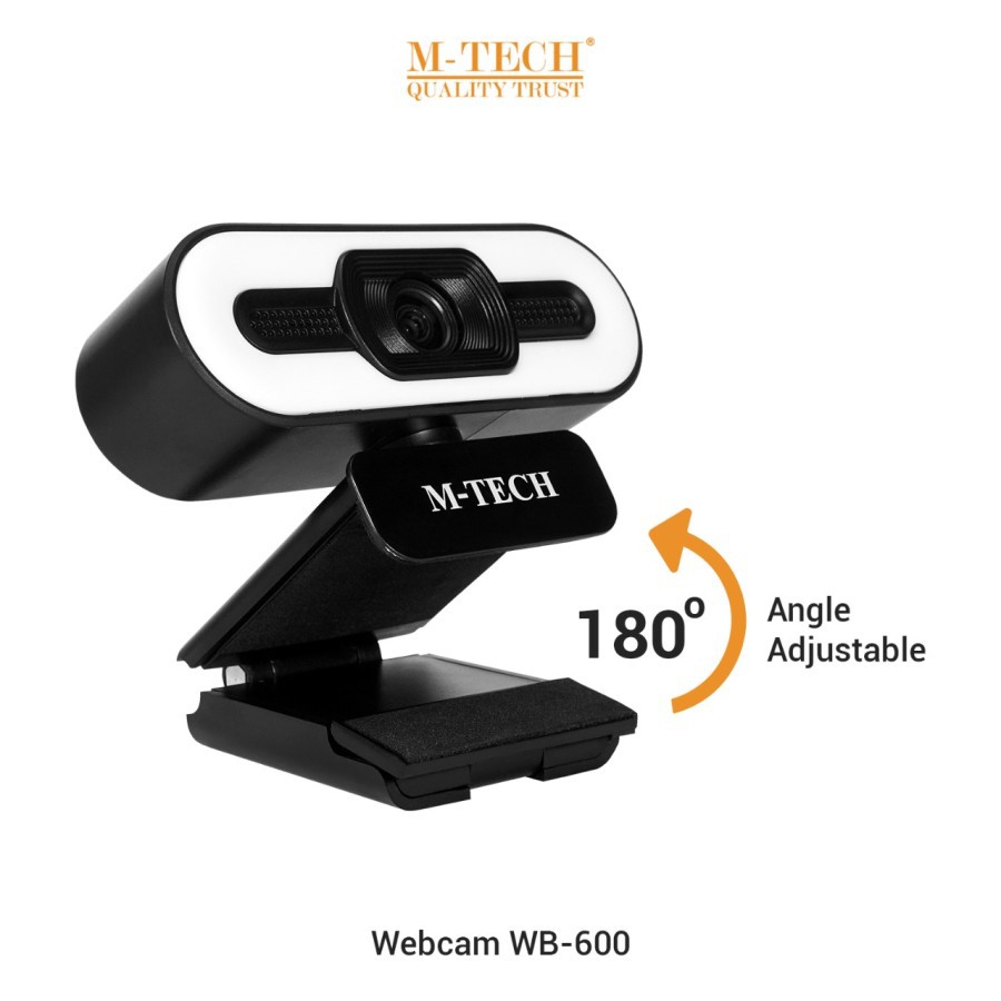 Webcam M-Tech WB-600 1080P Full HD With Ring Light And Microphone