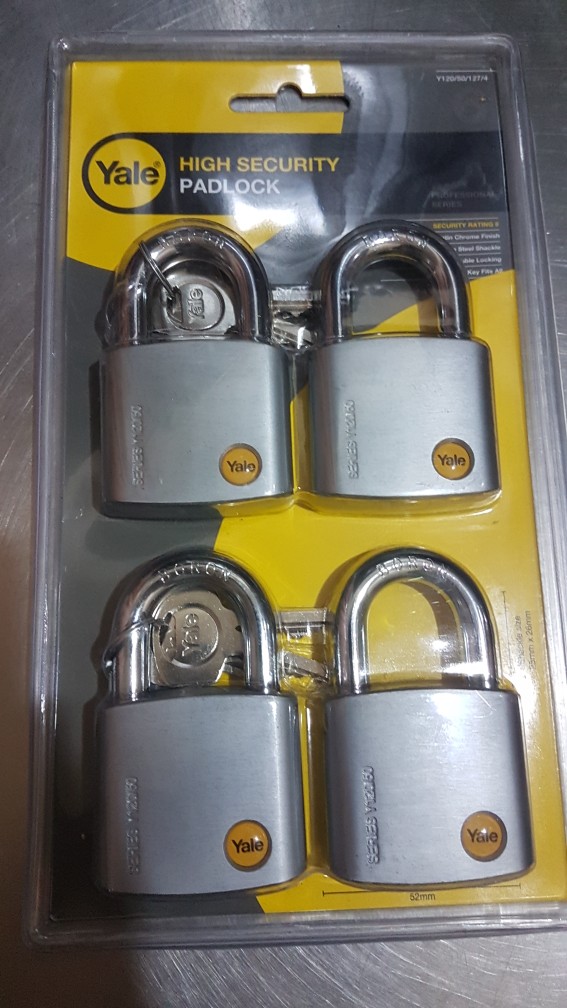 Gembok Rumah / Toko Yale Keylike 50mm X 4pcs (y120/50/127/4)