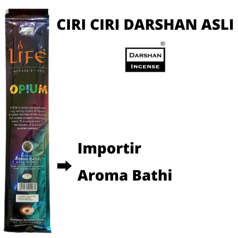 Hio Dupa Red Bathi Life OPIUM By Darshan isi 50 sticks