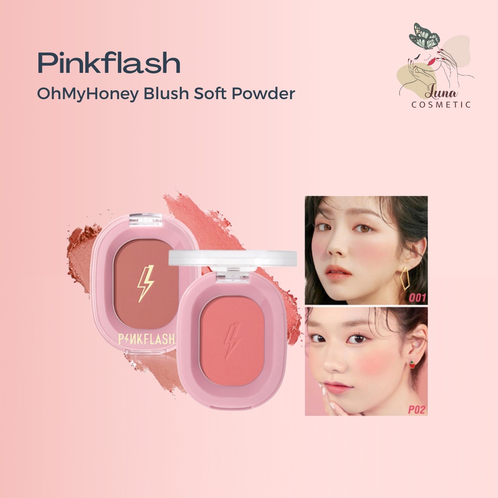 PINKFLASH OhMyHoney Blush Soft Powder Naturally Pigmented 11 Colors