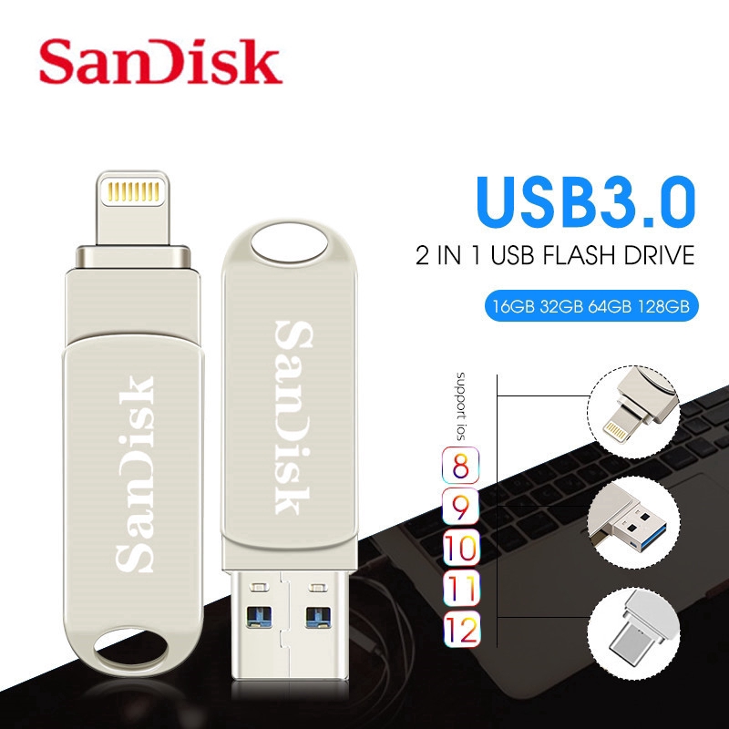 Flash Disk Otg 2in1 Tipe C/Ios Untuk Iphone/Pc/Android