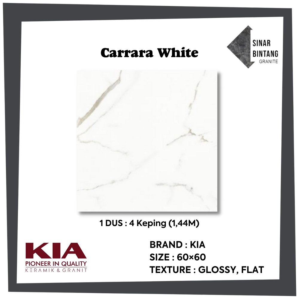 Granit 60X60 | Granit Lantai Carrara White KIA