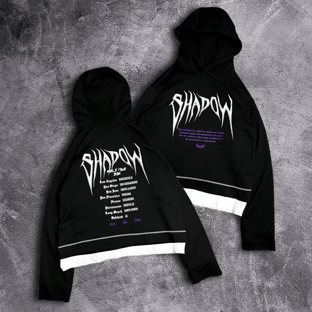 JAKET CROP HOODIE GRAPHIC / JUMPER CROP HOODIE GRAPHIC &quot;shadow&quot;