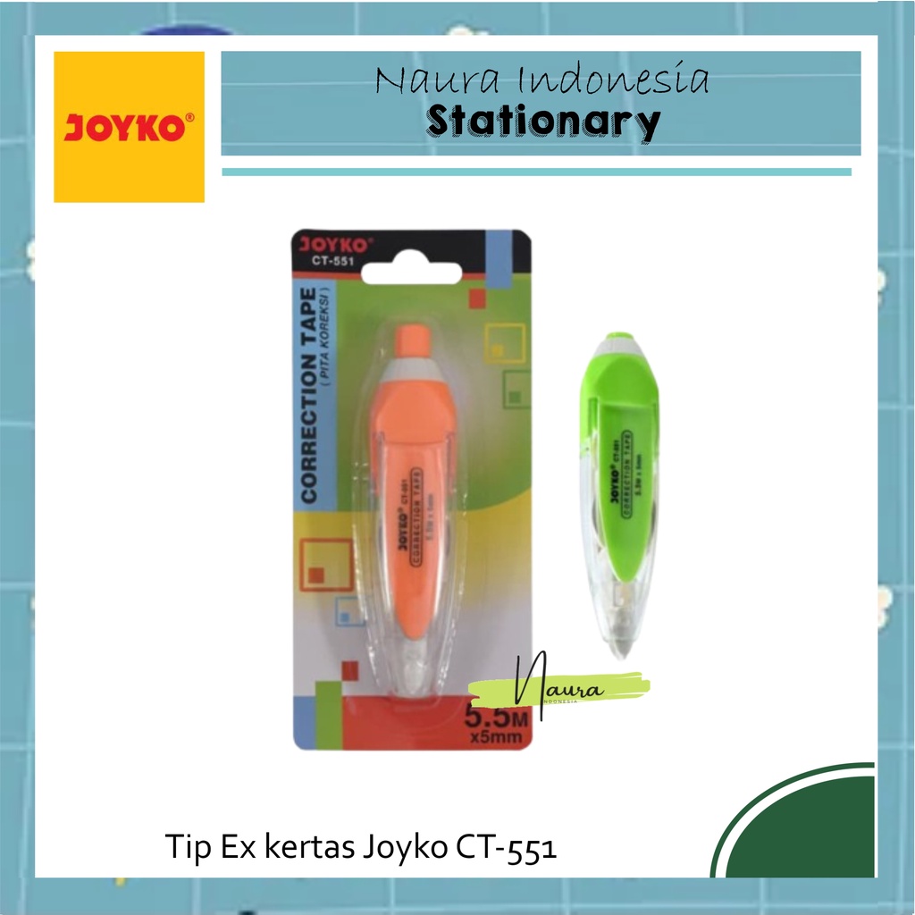 

Tip Ex Kertas Joyko CT-551 | Correction Tape Pita Koreksi Joyko CT-551 | Tip Ex Pita Murah