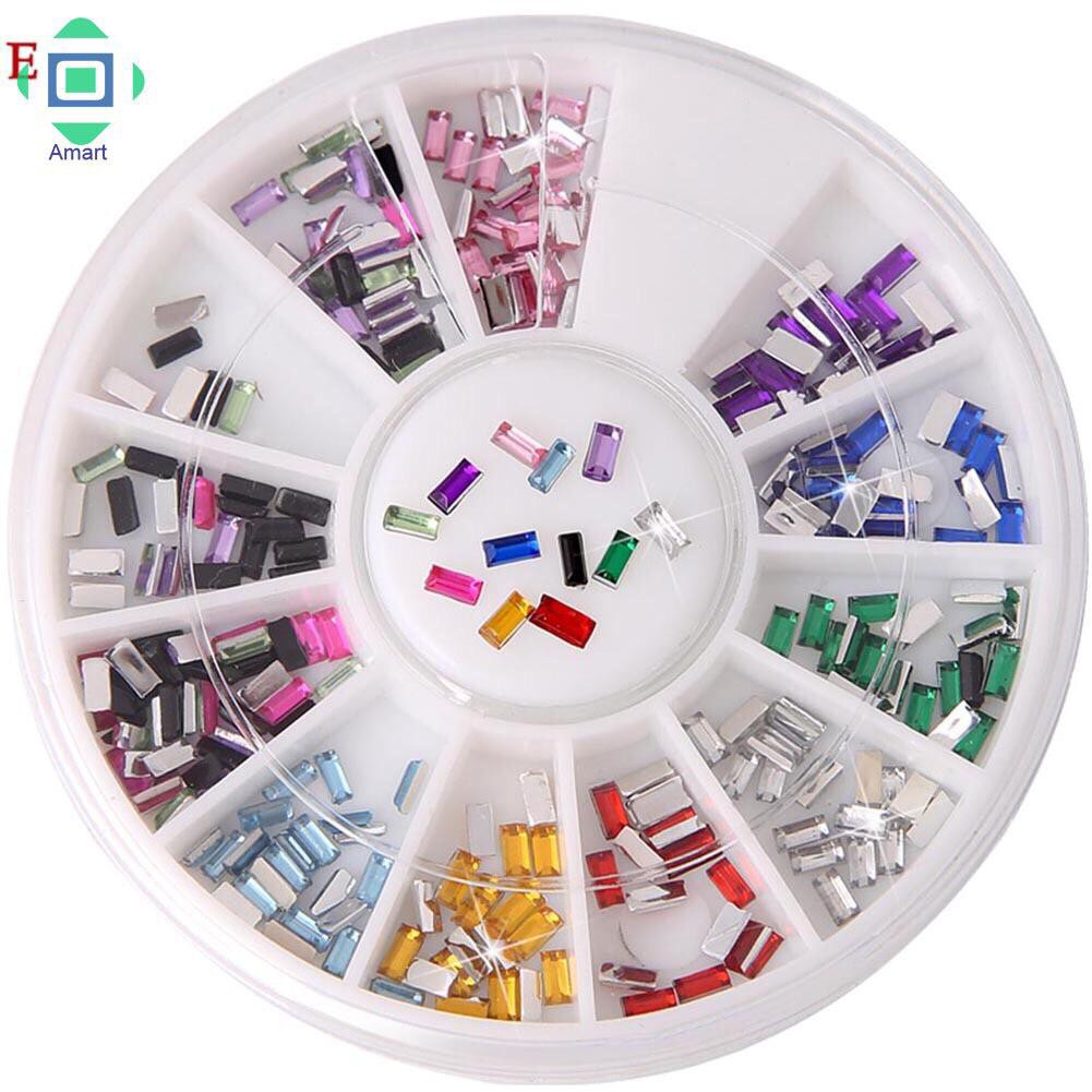 Nail Crystal love Rhinestones Set Flat bottom Mixed Color Nail Art 3D Decor Manicure Nail Wheel Nail
