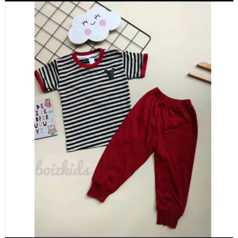 SETELAN KAOS SALUR PANJANG ANAK TERBARU/SET KAOS ANAK 1-5 THN