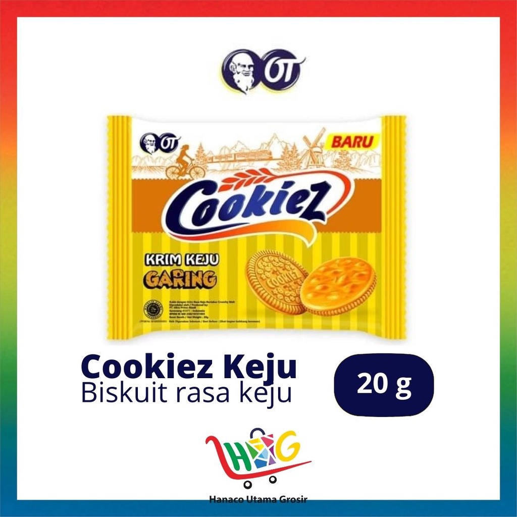 Cookiez Garing Krim Vanila / Cookies Keju / Cokelat 20 gr