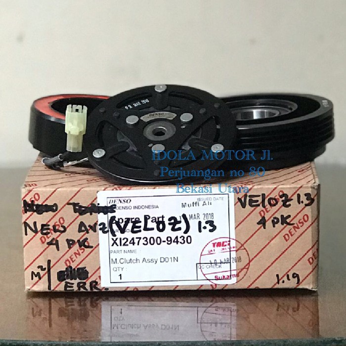 Promo MAGNET CLUTCH AC AVANZA VELOZ 1.3 / 1300 cc DENSO XI247300-9430 -ASLI- terlaris idola