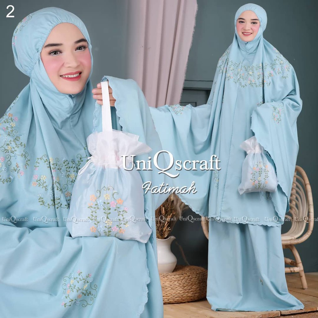 Mukena Bordir Sakura Premium/Harga Grosir/Best Seller/Bisa Bayar Di Tempat