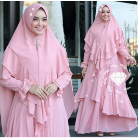 Syari Diona Gamis Syar'i Terbaru Wanita Gamis Lebaran 2021 Baju Muslim Ori Casual Maxi Sport Harian