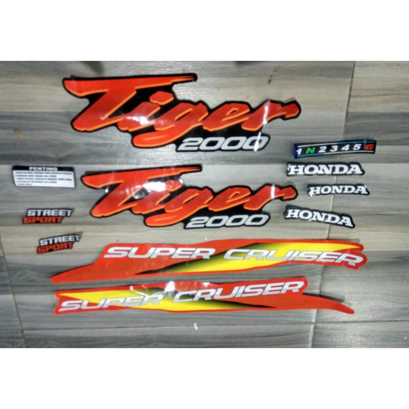 stiker tiger 2000 striping tiger lama