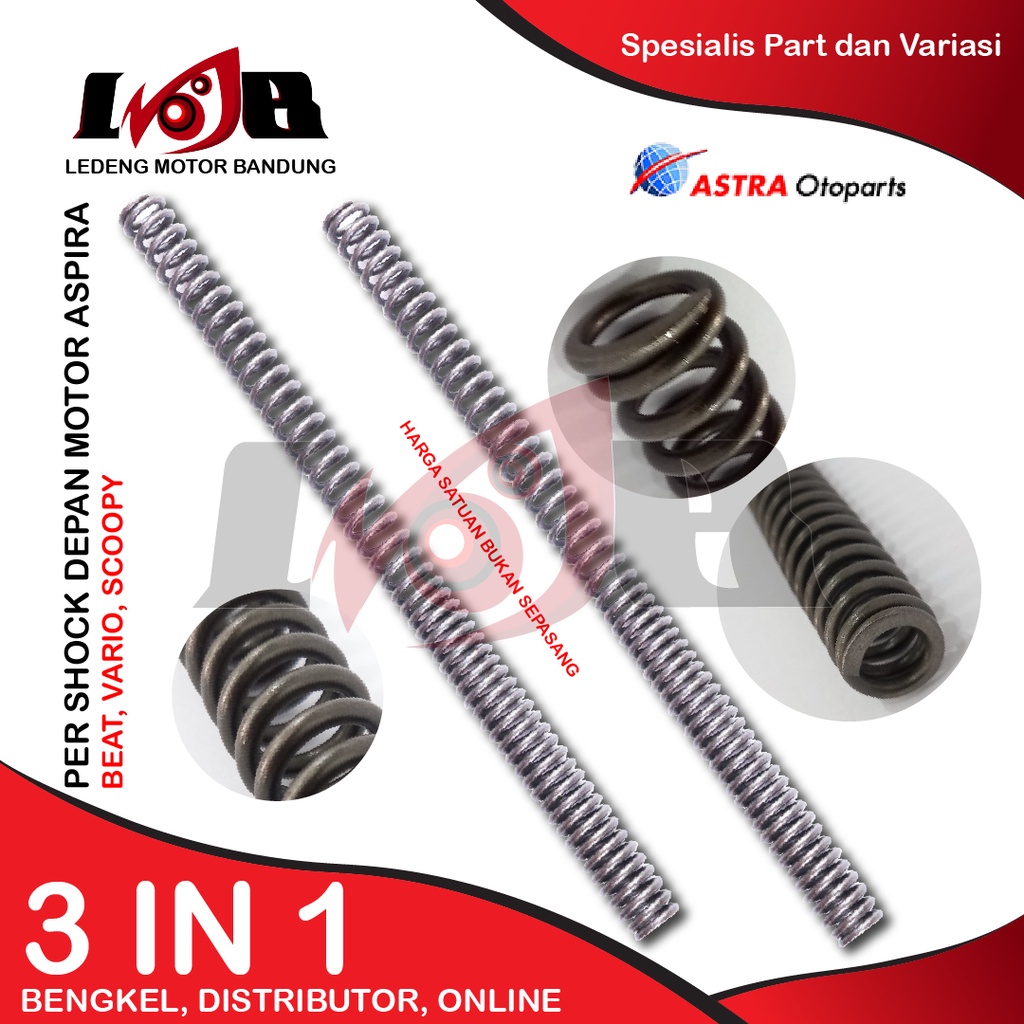 Aspira Per Shock Depan Vario Beat Scoopy Suspensi Spring Front Shockbreaker Peredam Kejut Motor