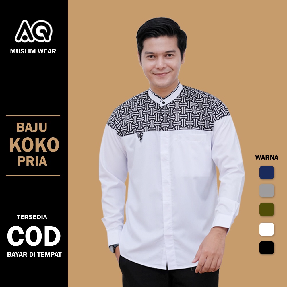 Baju Koko Pria Terbaru Motif Batik Falcon