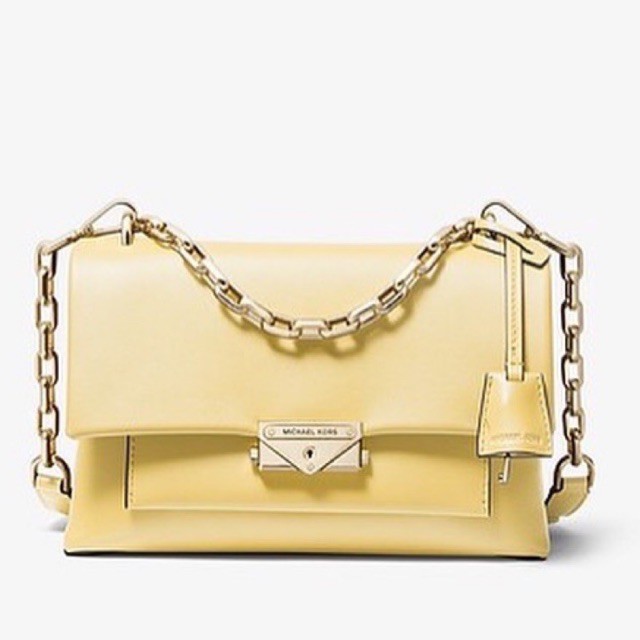 MICHAEL KORS MK Cece Medium Leather Shoulder Bag buttercup