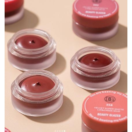 Beauty Glazed Lip And Cheek Beauty Glazed Blush On Beauty Glazed Blusher Matte Lip Balm Beauty Glazed Lip Mud Beauty Glazed