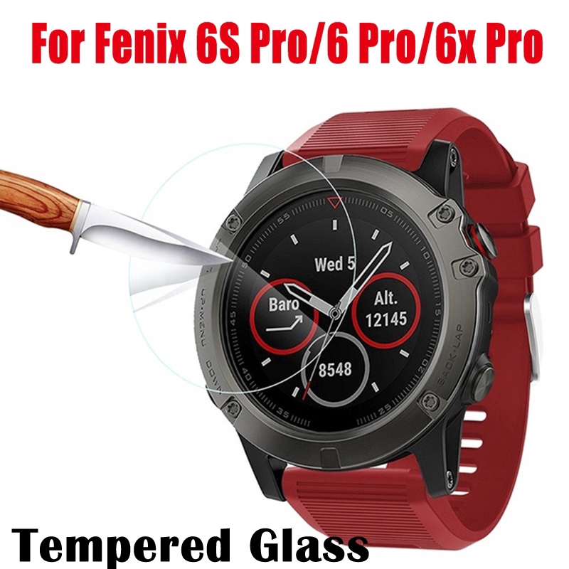 2Pcs Pelindung Layar Tempered Glass untuk Garmin Fenix 6 6S 6x Pro