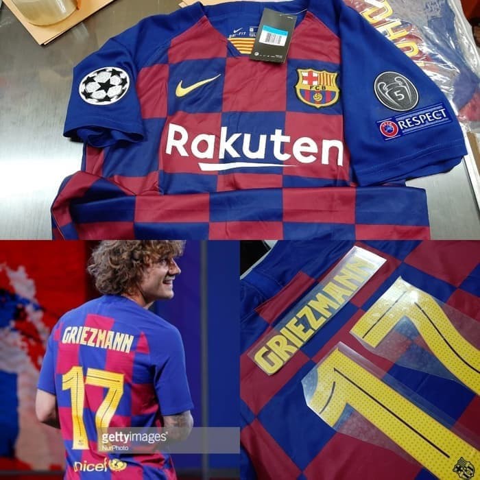 Sale Jersey Bola Barca_ Barcelona_ Home 19/20 Patch Ucl + Nameset Grade Ori |