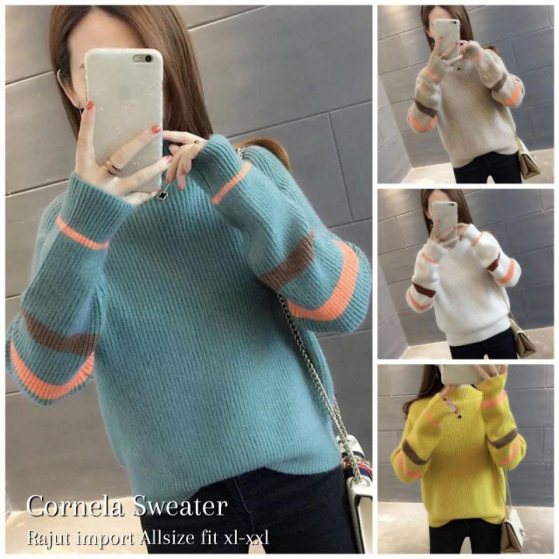 sweater rajut import/kaos rajut import/blouse rajut import
