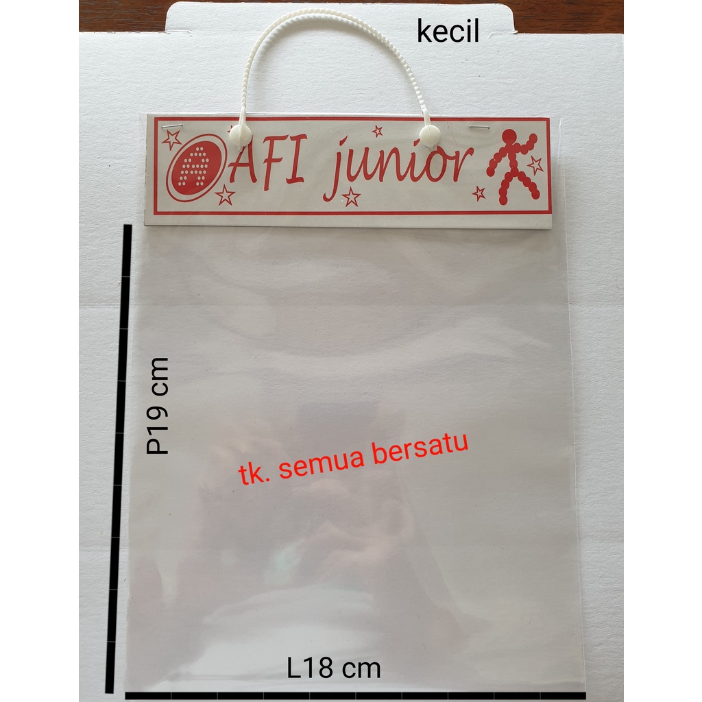 [1KODI 20PCS] AFI JUNIOR JANITRA Plastik Packing Sepatu sandal bayi junior dewasa / PLASTIK PACKING SANDAL BAYI JUNIOR DEWASA PER KODI