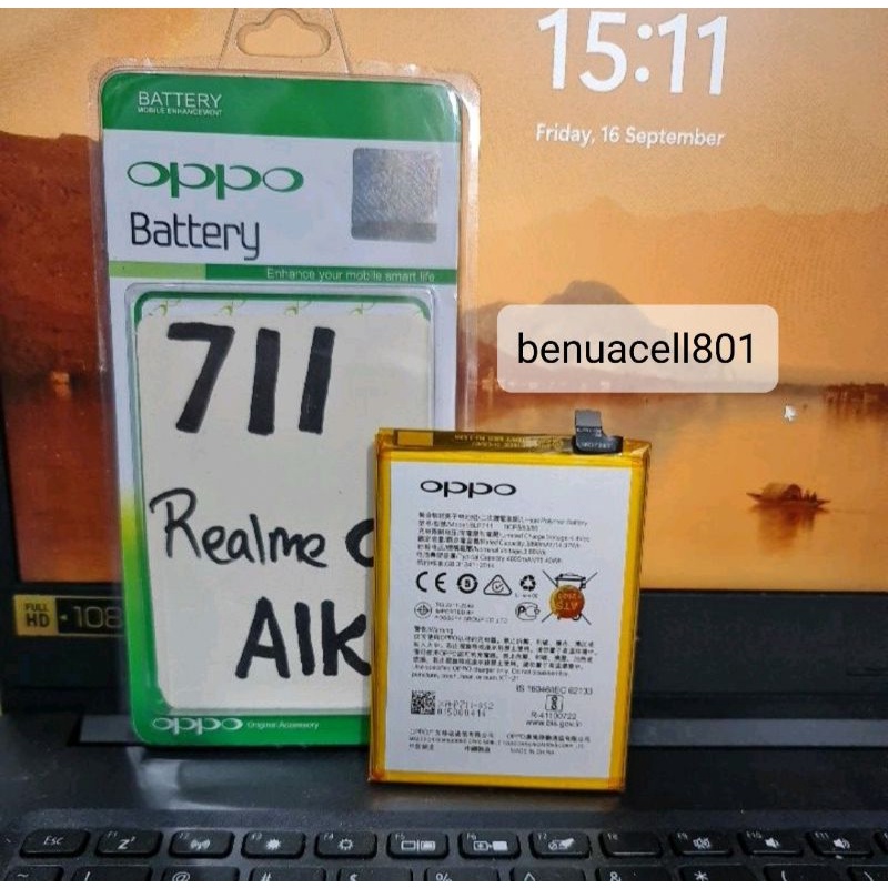 battery batrai baterai Tanam Oppo BLP-711 Realme C2 A1K