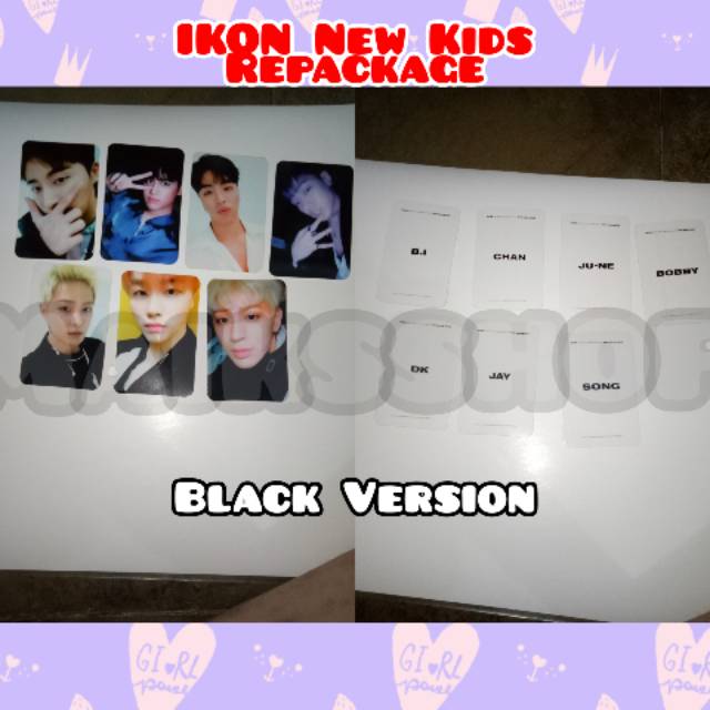 Ikon New Kids Repackage Photocard Kpop