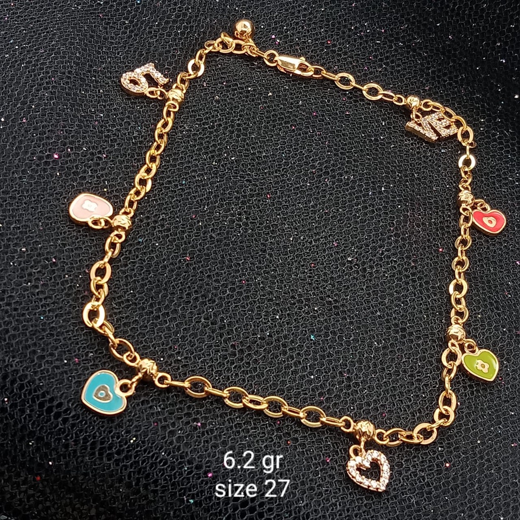 Gelang Emas 17K -  kaki 6.2 gr Kadar 750 - 79