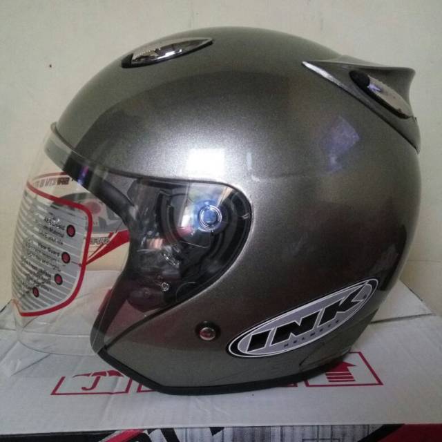 Helm best1 vry kly ink centro abu-abu