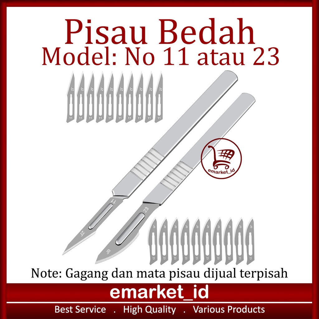 Pisau Bedah no 11 23 / Mata Gagang Surgical Blade Operasi
