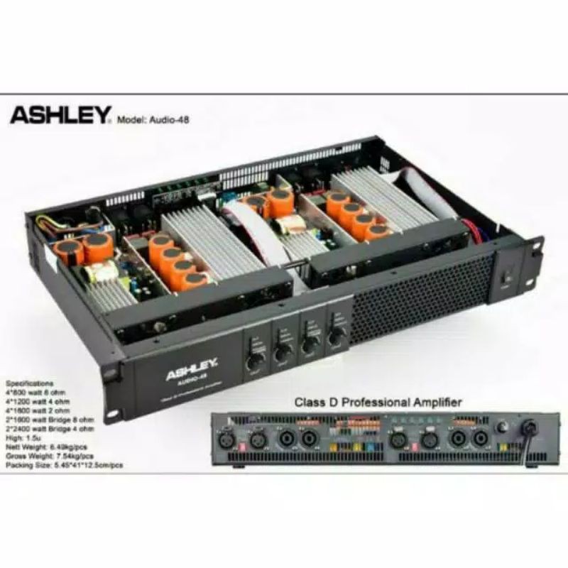 Power ASHLEY AUDIO-48/ AUDIO 48 4 Channel Class D Original
