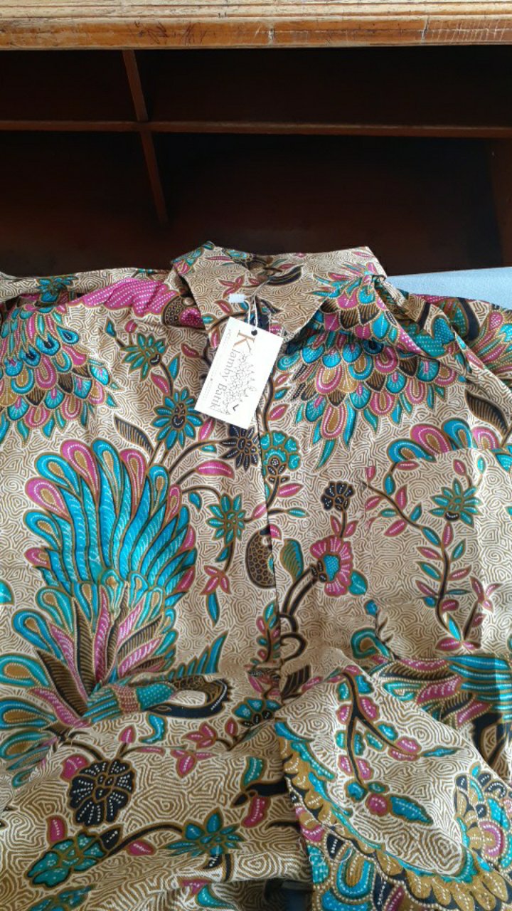 Couple Batik Ayah Anak Motif Merak Size Terlengkap 1-10tahun