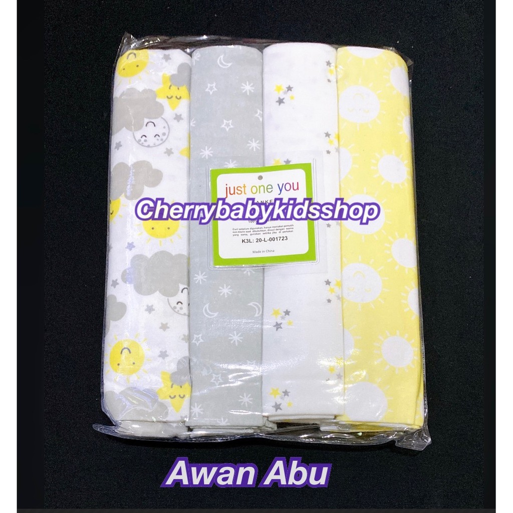 4pc Bedong / Selimut Just To / One You / Kolaco isi 4 in 1 (100% Cotton) Motif Lucu CBKS