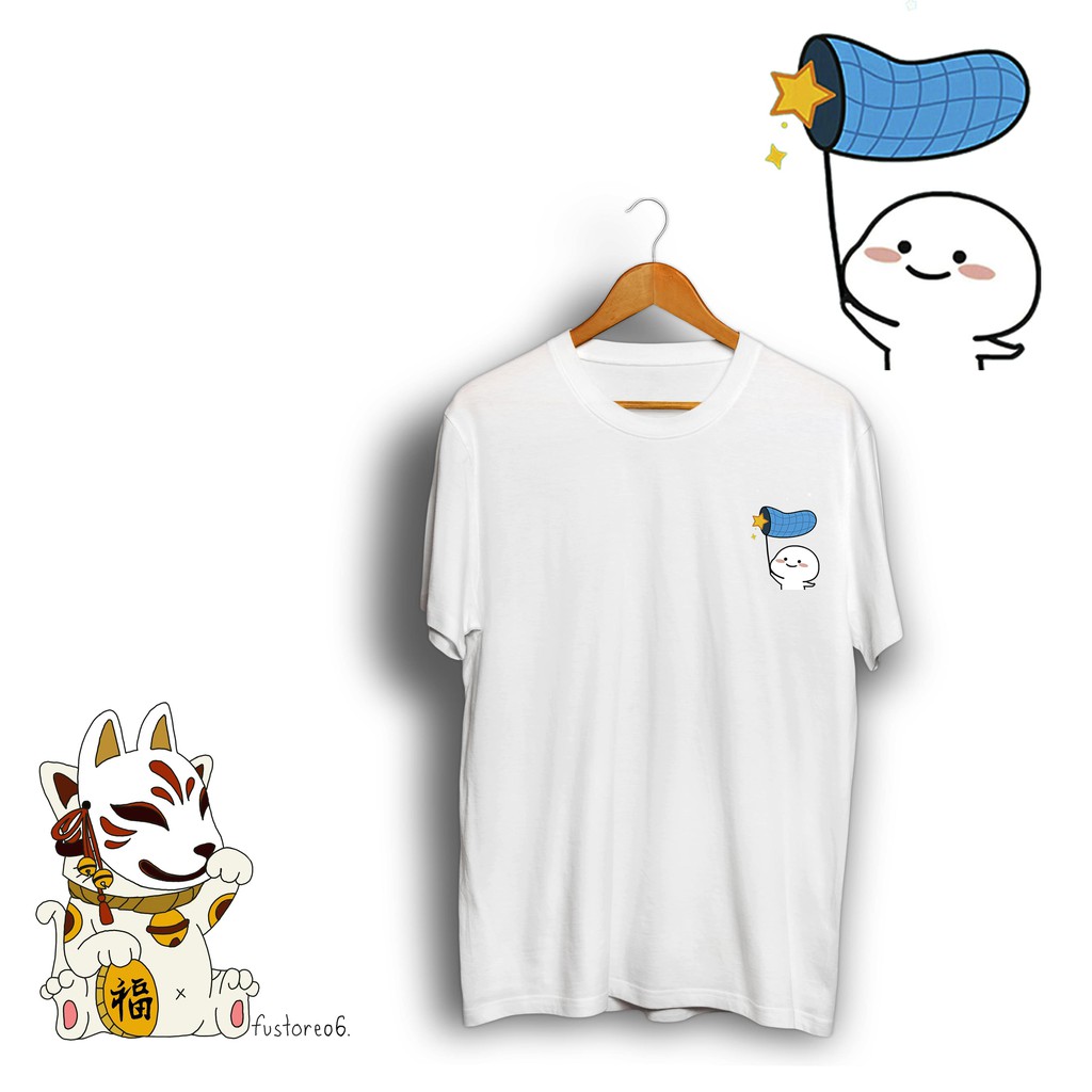 PENTOL 46 ALLSIZE OVERSIZE ANAK Quby Unyu Main Jaring Tangkap Bintang Baju Kaos Premium Cotton Combe