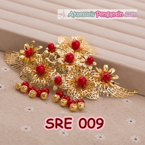 [BISA COD] WEDDING HAIRPIECE SIRKAM RAMBUT EMAS BRIDAL AKSESORIS SRE009