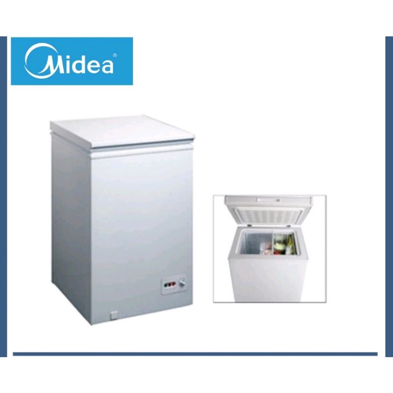 Chest Freezer Box Midea HS-129C100L Lemari Es freezer food Box 100 Liter Freezer Box 100Liter