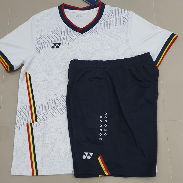 Lagi Tren.. Y6096 PUTIH BAJU+CELANA BADMINTON YONEX IMPORT BAJU BULU TANGKIS  CELANA BULUTANGKIS