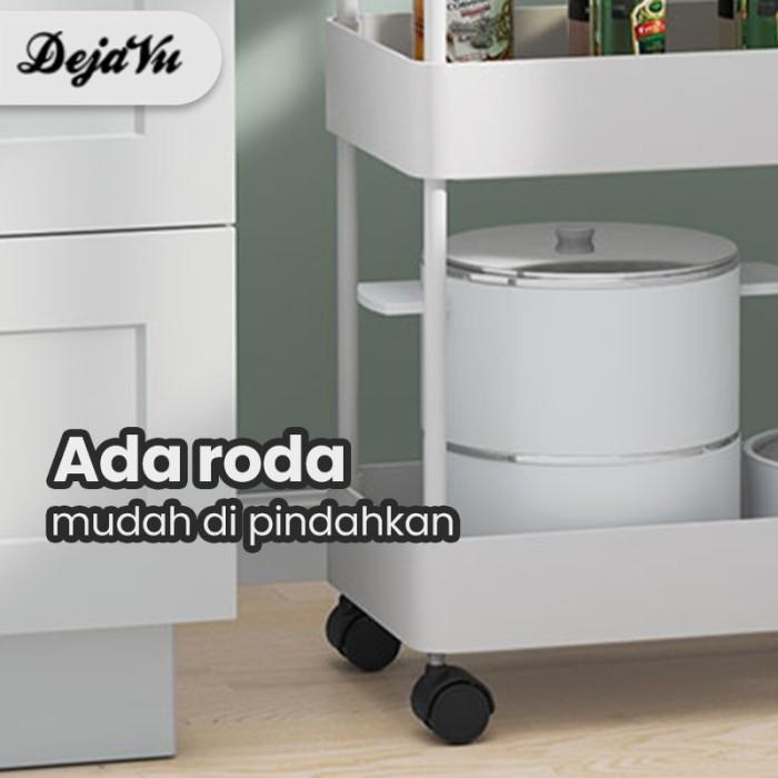 Dejavu Rak Troli Dapur Rak Susun Portable Penyimpanan Serbaguna Hrk503