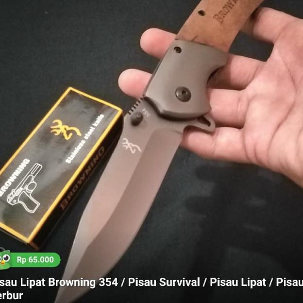 Pisau Lipat Browning 354 / Pisau Survival / Pisau Lipat / Pisau Berbur