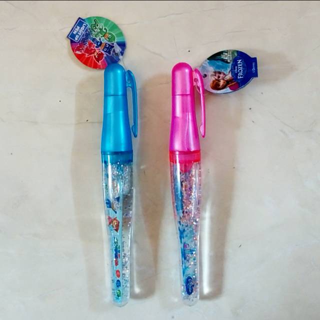 Pj masks Frozen light up ballpoint pulpen elsa anna olaf dengan lampu