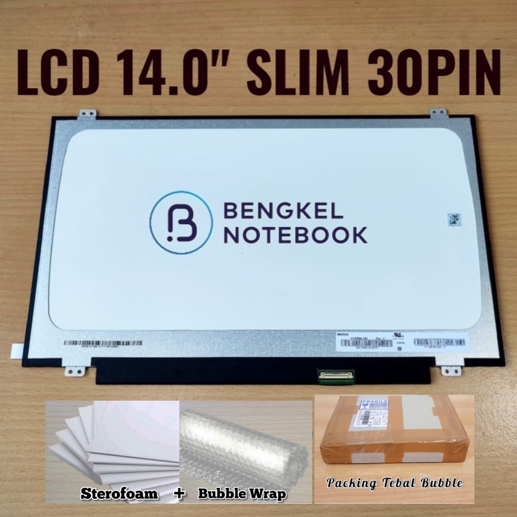 LED 14.0&quot; LCD 14.0&quot; WXGA Slim Socket 30 pin Kuping Atas bawah