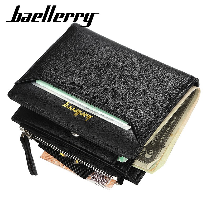 ORIGINAL BAELLERRY DR023 DOMPET PRIA SLETING TEMPAT KOIN KULIT SINTETIS